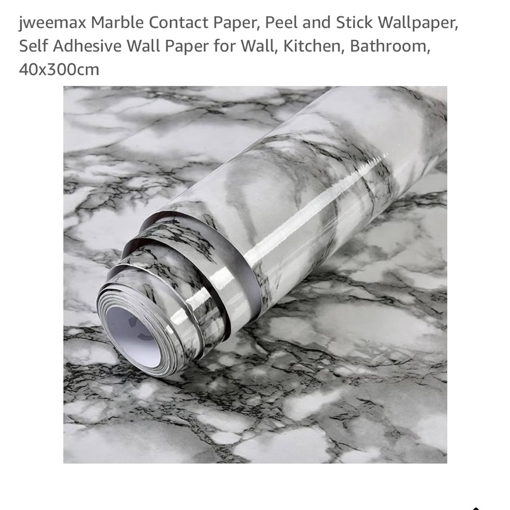 Marble Contact Paper - Gray and White